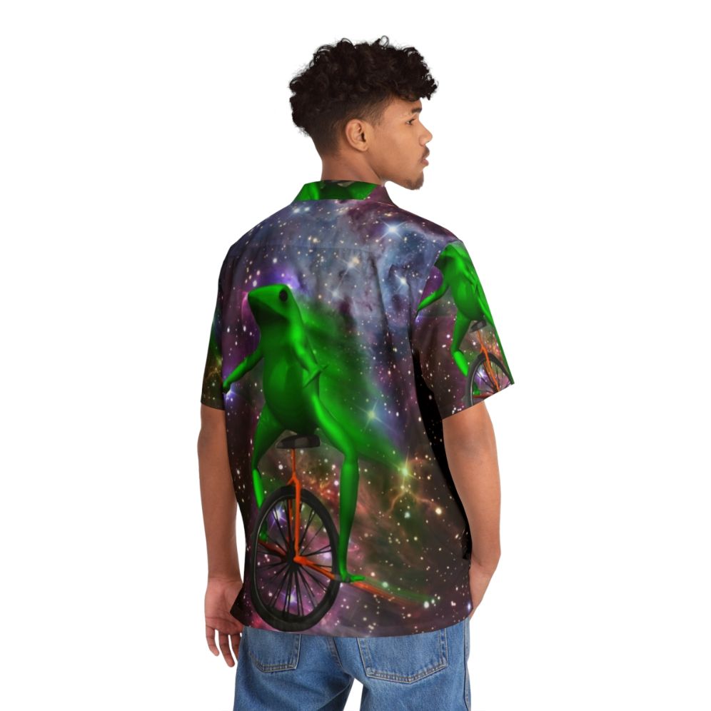 Dat Boi Meme Hawaiian Shirt with Outer Space Design - People Back