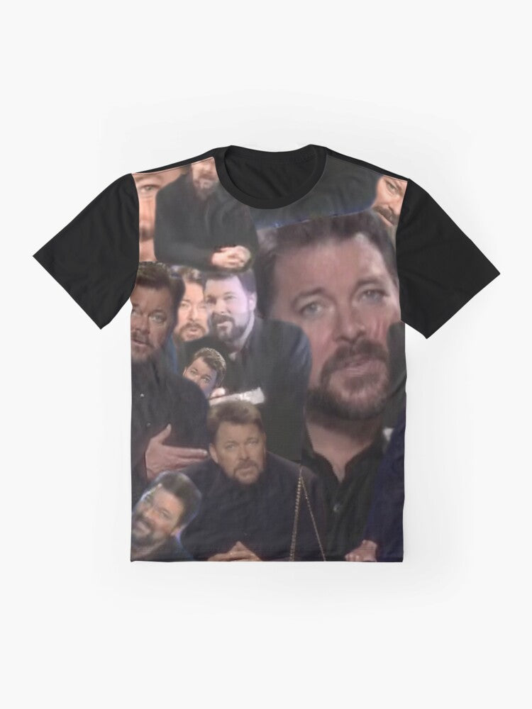 Jonathan Frakes "Beyond Belief" typography graphic t-shirt - Flat lay