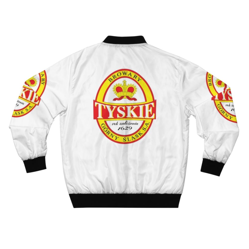 Tyskie Polish Beer Bomber Jacket with Eagle Coat of Arms - Back