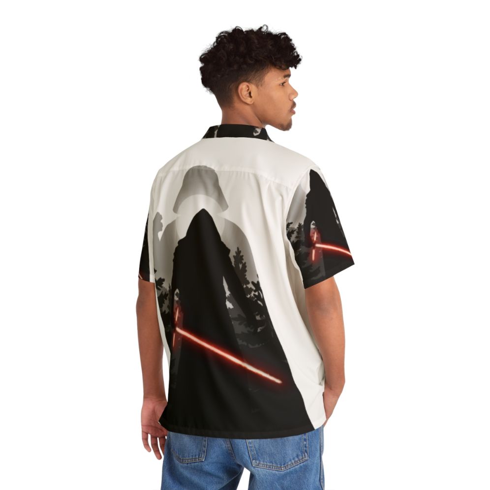 Star Wars-themed Hawaiian shirt with Kylo Ren and Darth Vader design - People Back