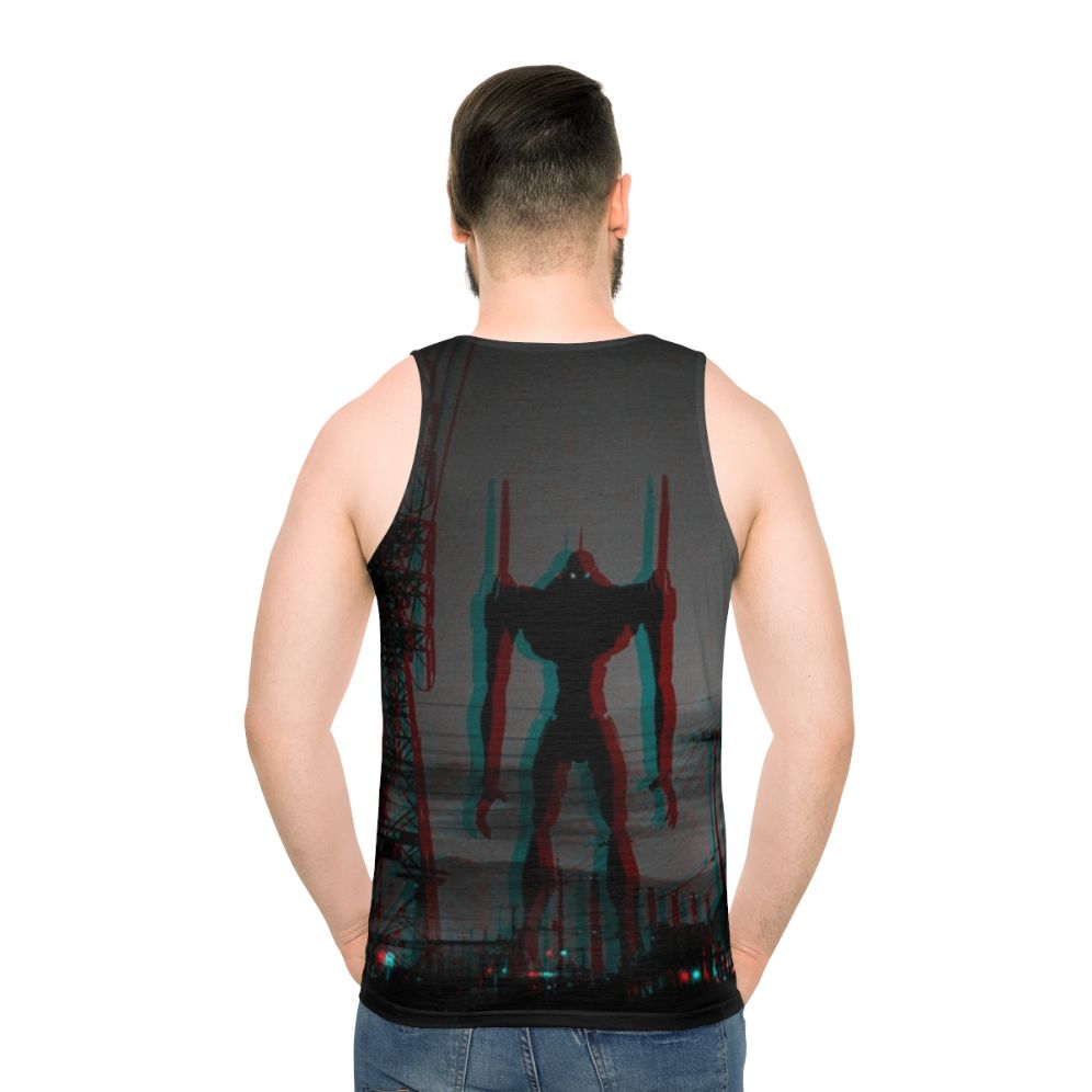 Neon Genesis Evangelion Unit-01 mecha anime geeky tank top - men back