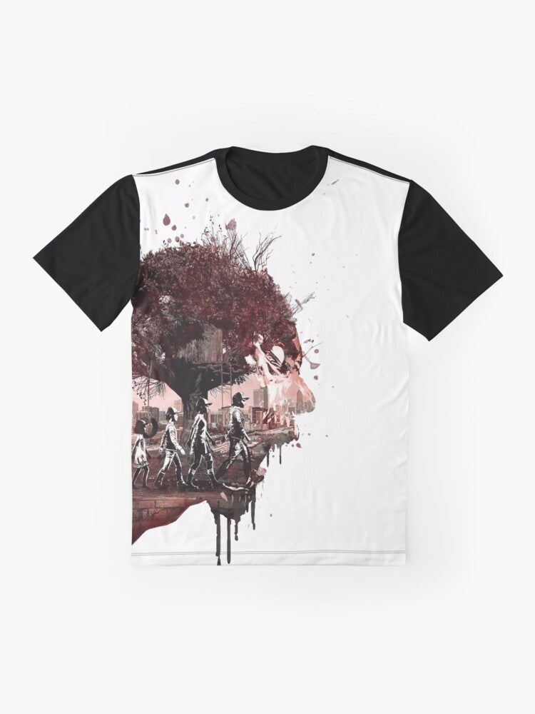 "The Walking Dead Clementine Graphic T-Shirt featuring the character Clementine from the video game series" - Flat lay