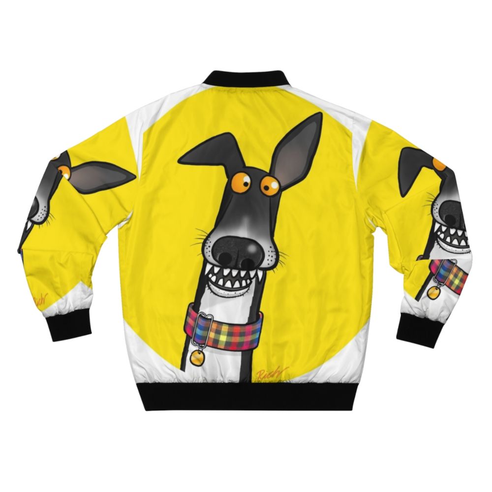 Teefs! Bomber Jacket for Dogs - Funny Pet Clothing with Cartoon Design - Back