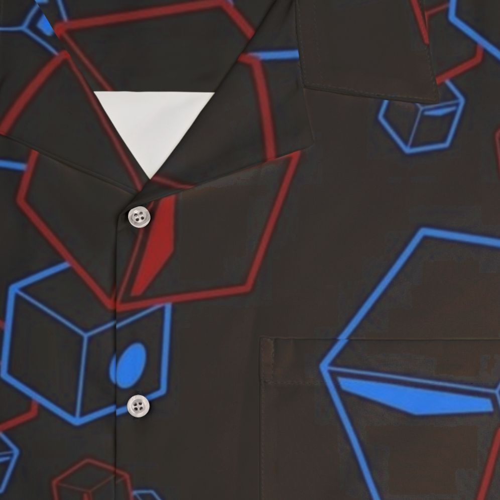 Beat Saber Floatin' Blocks Custom Hawaiian Shirt - Detail