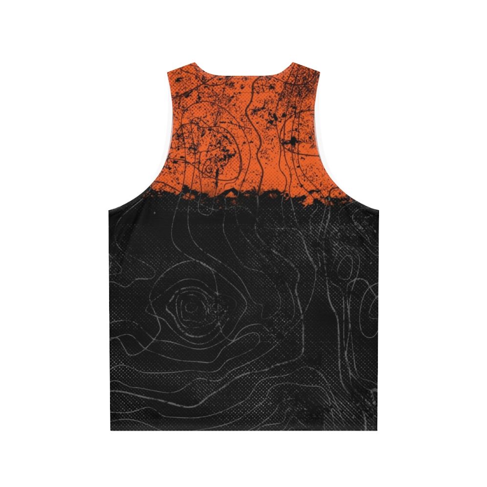 Topographic unisex tank top - Back