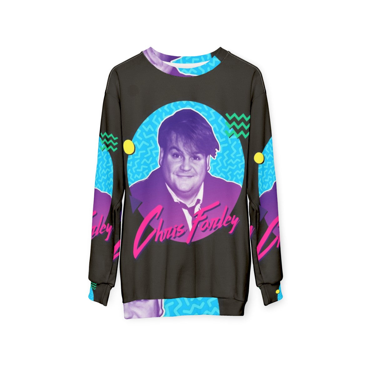 Chris Farley 90s Nostalgia Graphic Sweatshirt - hanging