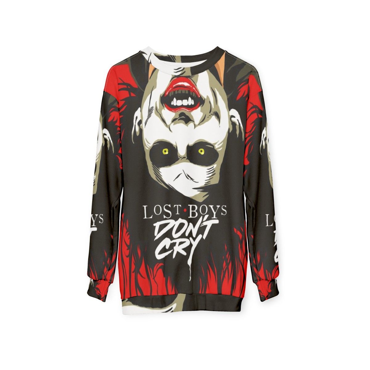 Cry Boys Dark Gothic Horror Themed Sweatshirt - hanging