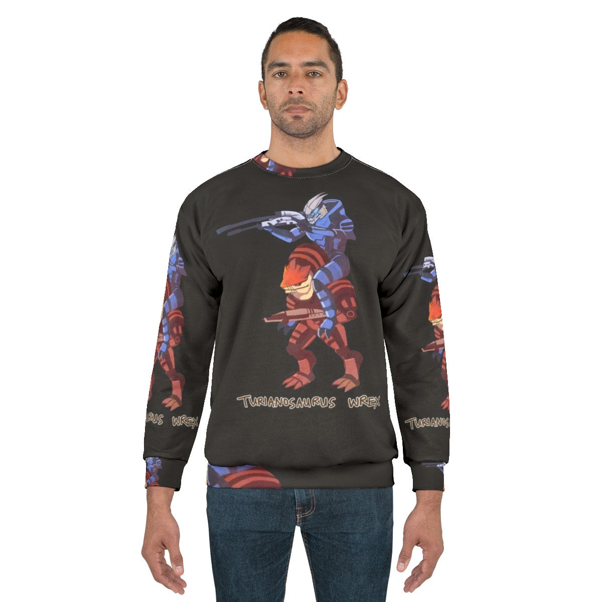 Turianosaurus Wrex Mass Effect Bioware Gaming Sweatshirt - men