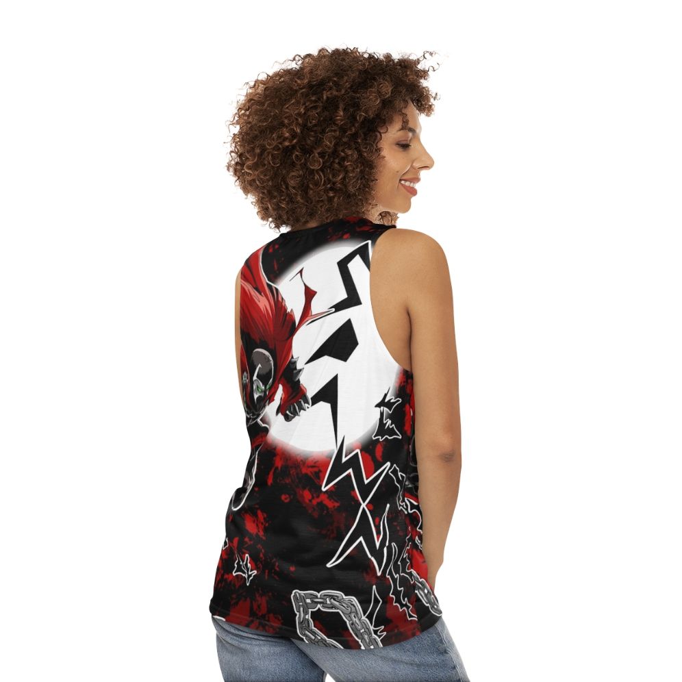 Spawn All Over Red Unisex Tank Top - women back