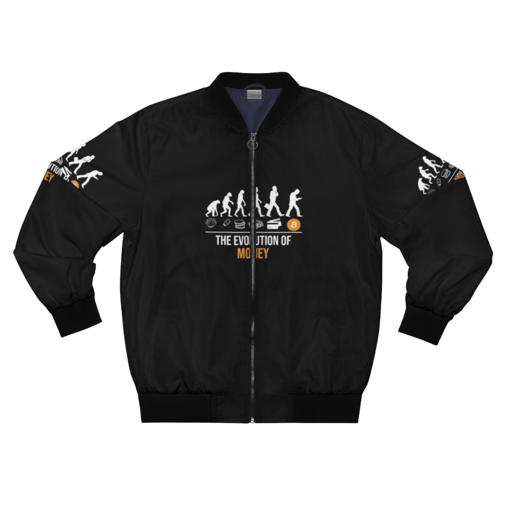 Bitcoin Cryptocurrency Evolution Money Bomber Jacket