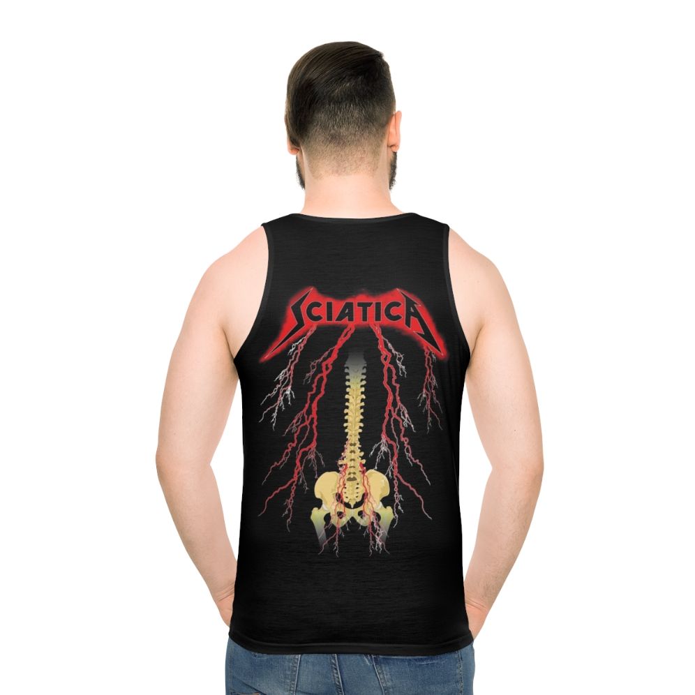 Retro Unisex Sciatica Support Muscle Tank Top - men back