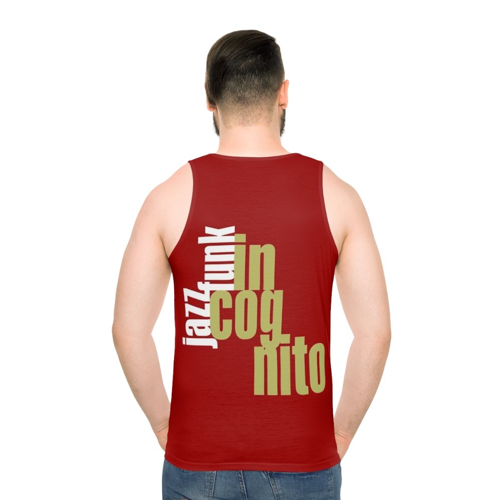 Incognito Unisex Tank Top - men back