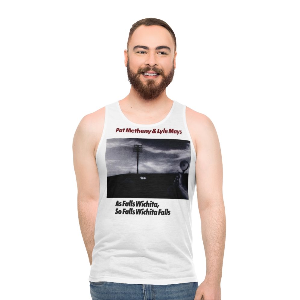 Pat Metheny and Lyle Mays 'As Falls Wichita' Unisex Jazz Fusion Tank Top - men