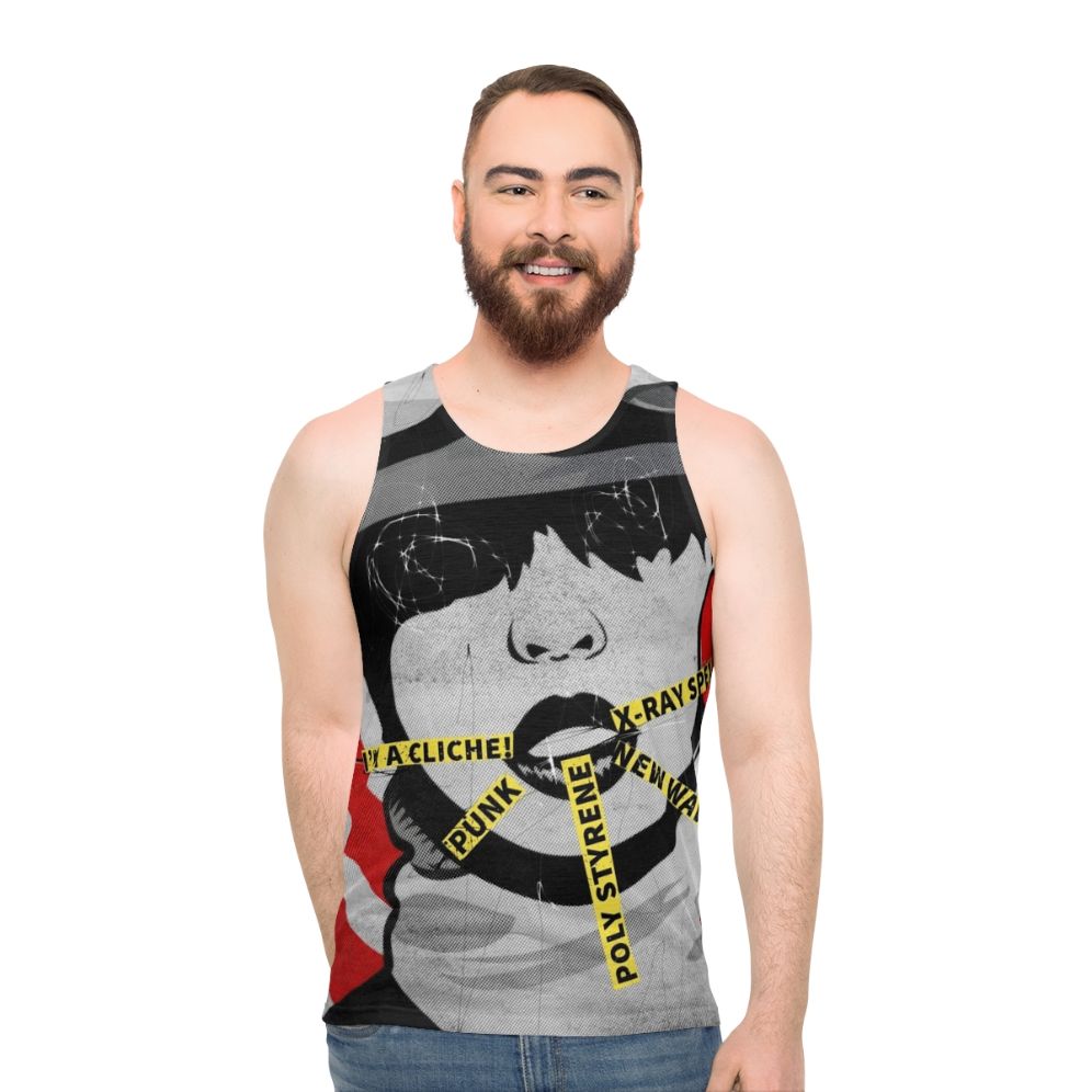 Punk women's tank top featuring punk rock icon Poly Styrene of X-Ray Spex - men