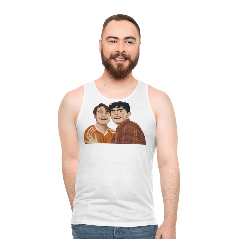 Heartstopper Netflix Nick and Charlie Smiling Unisex Tank Top - men