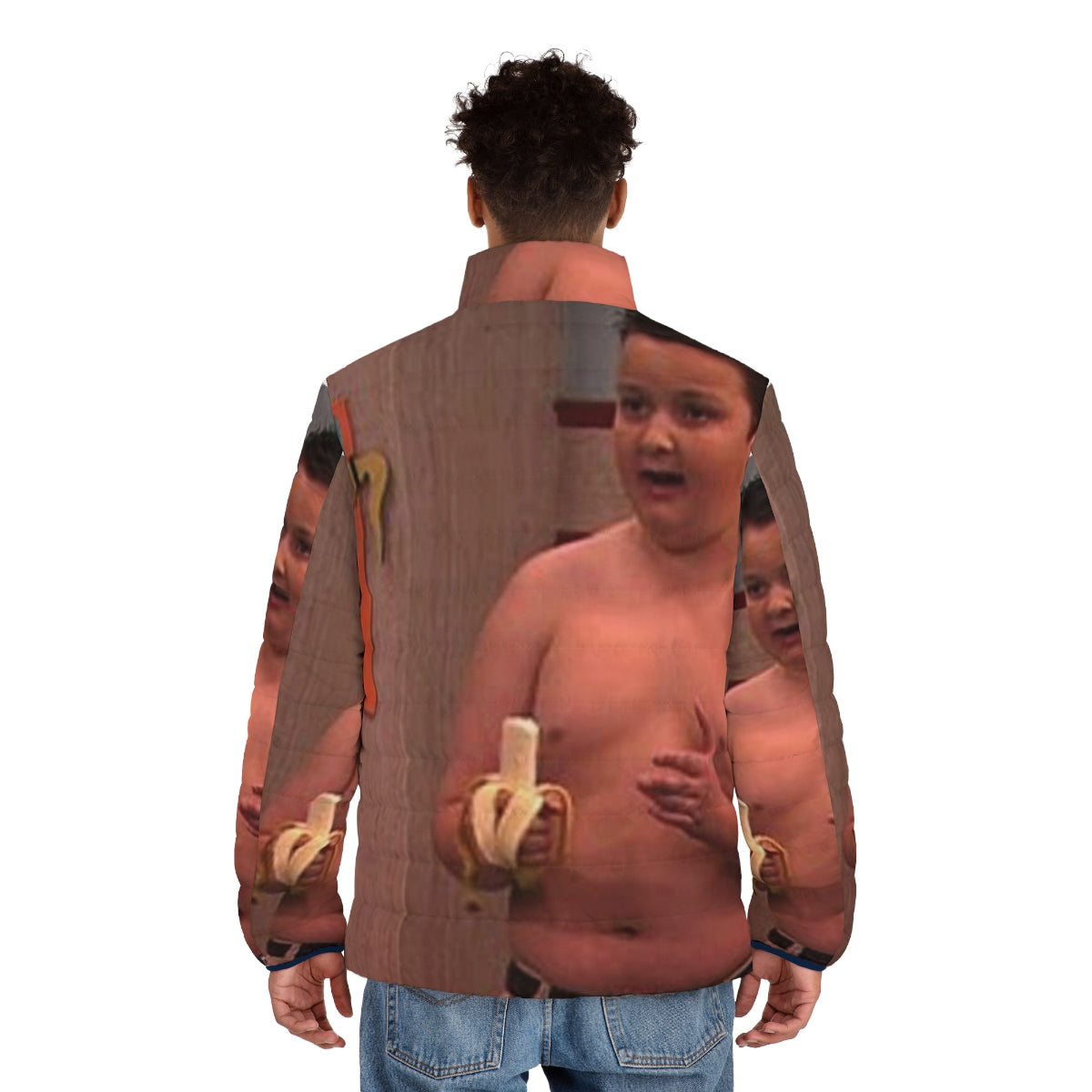 Gibby Puffer Jacket with Nickelodeon's iCarly character Gibby - men back