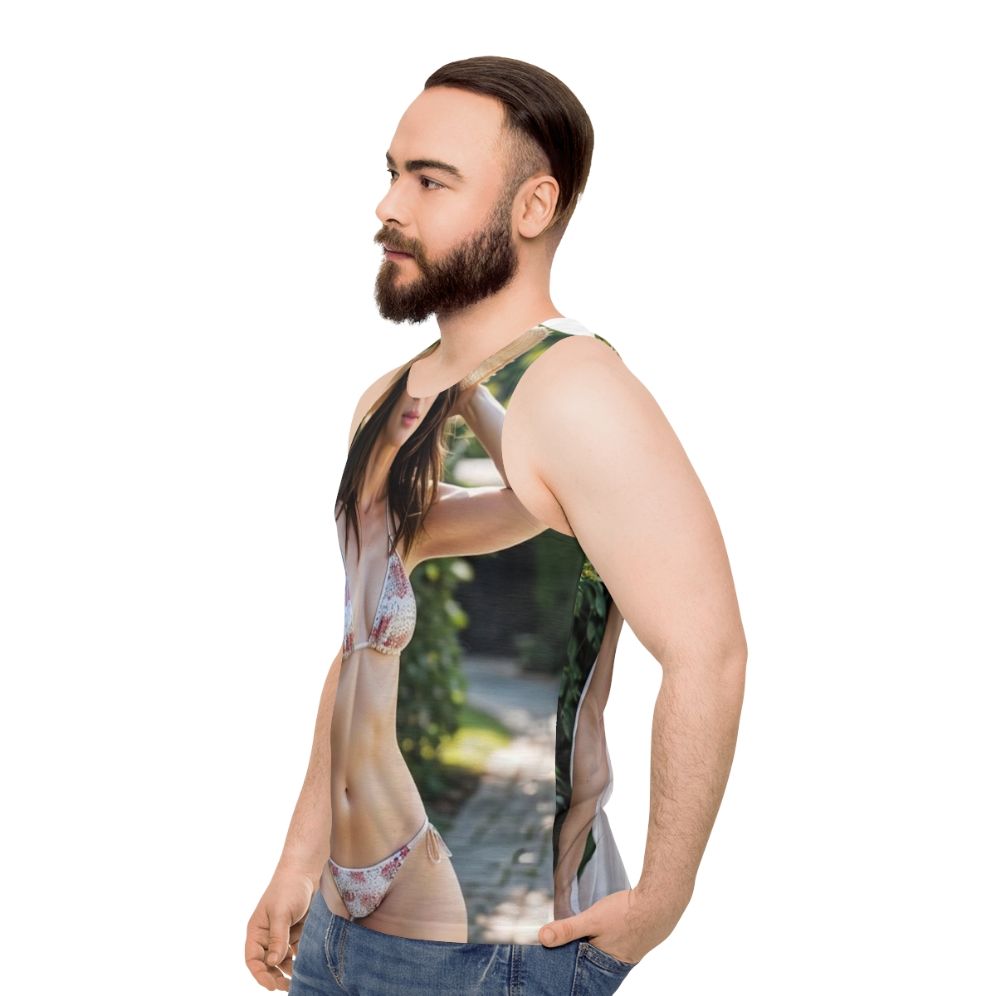 Sandra Bullock inspired sexy unisex tank top - men side