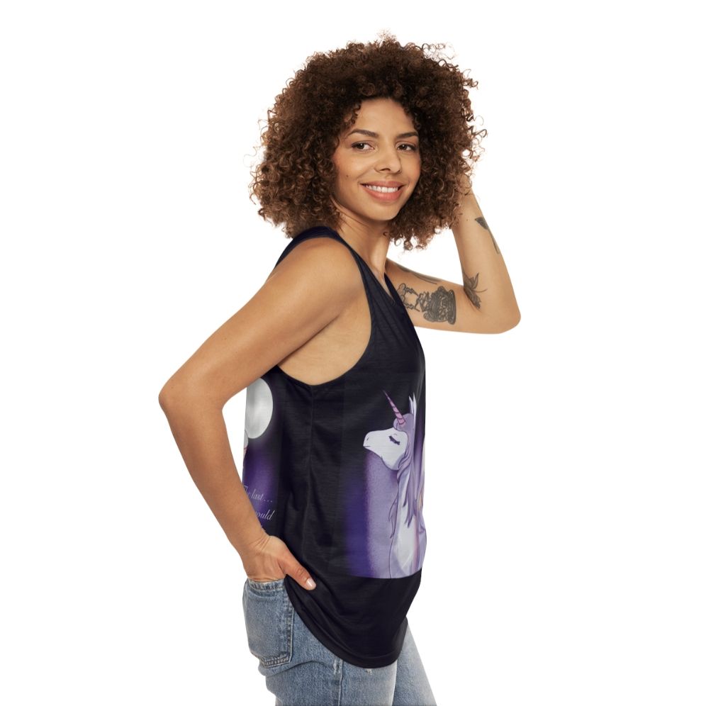 The Last Unicorn Unisex Tank Top - women side