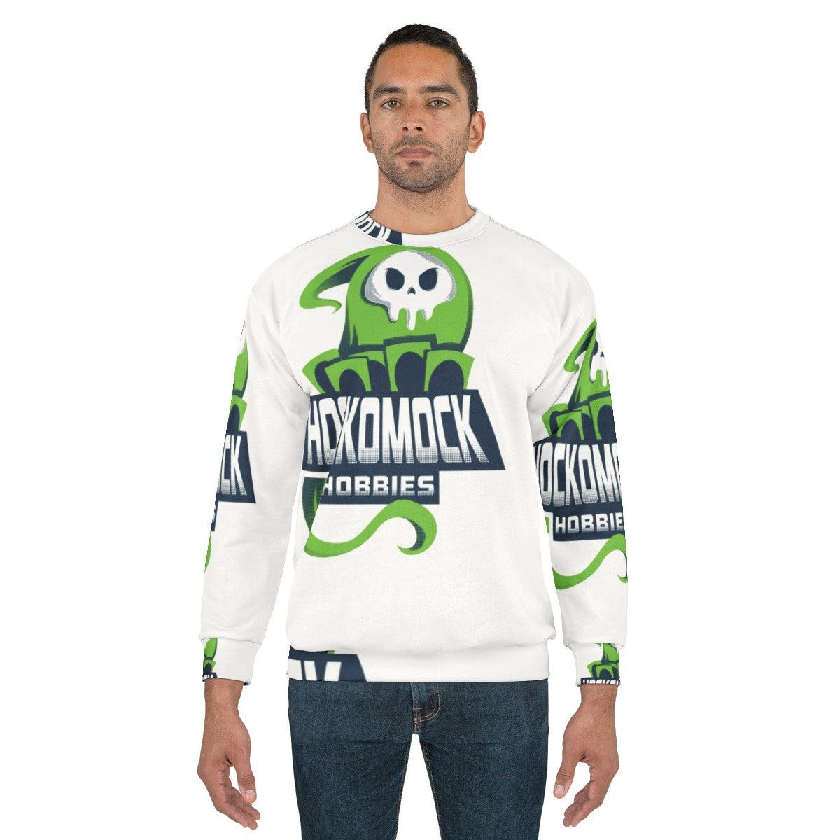 Hockomock Hobbies Logo Sweatshirt for Magic the Gathering Fans and Nerds - men