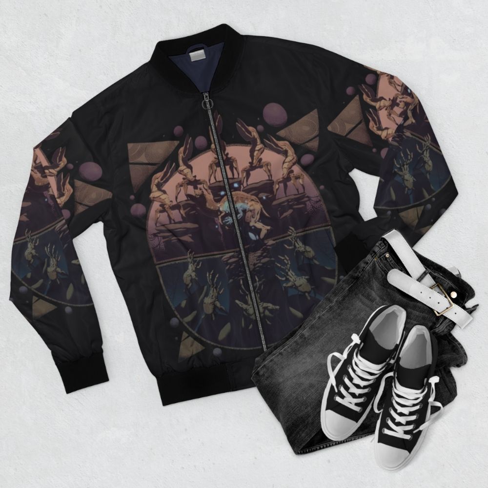 Oddworld Abe's Chant Bomber Jacket - Flat lay