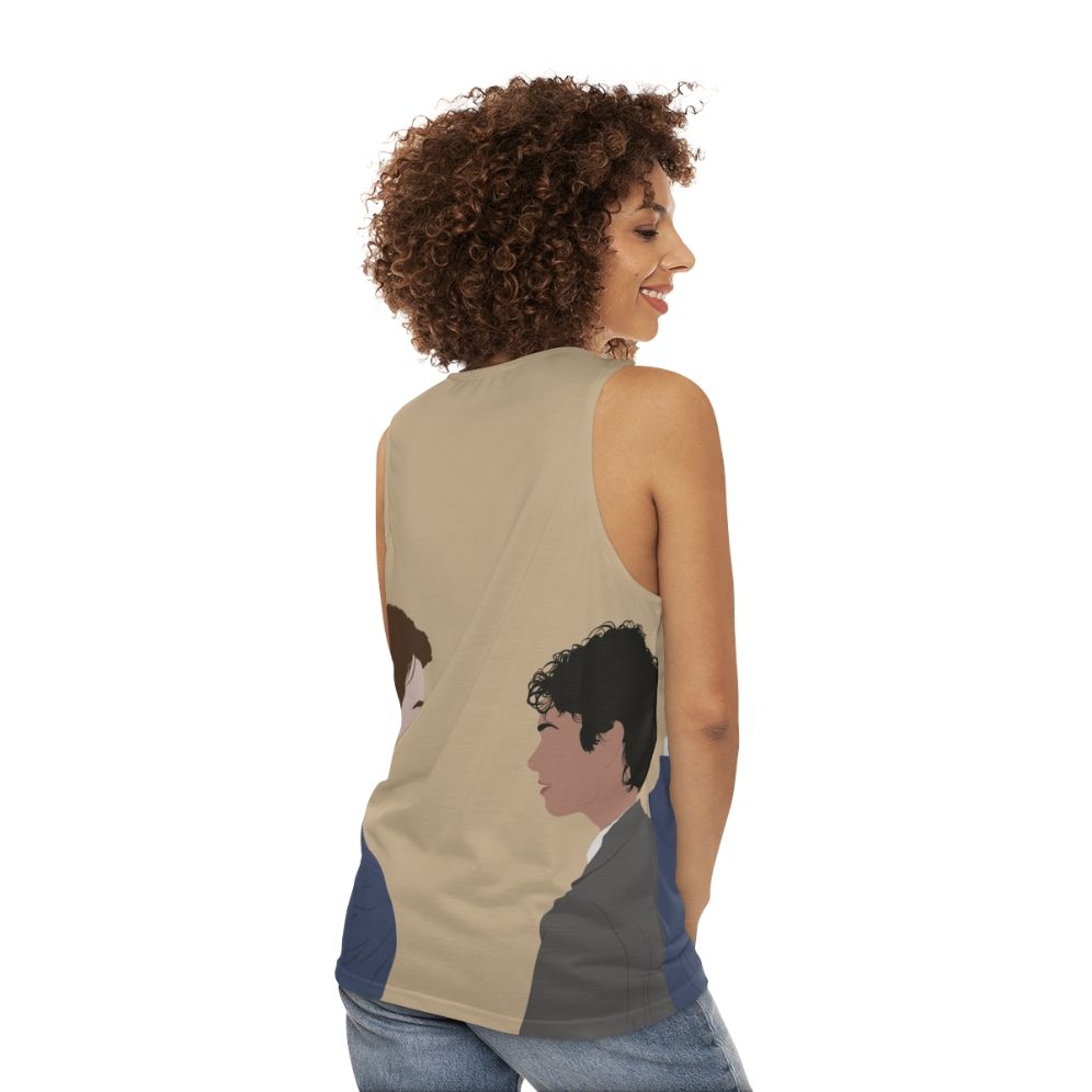 Young Royals Season 3 Unisex Tank Top with Prince Wilhelm and Simon Eriksson Design - women back