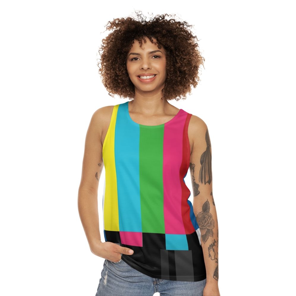 Retro TV Color Bars Unisex Tank Top - women