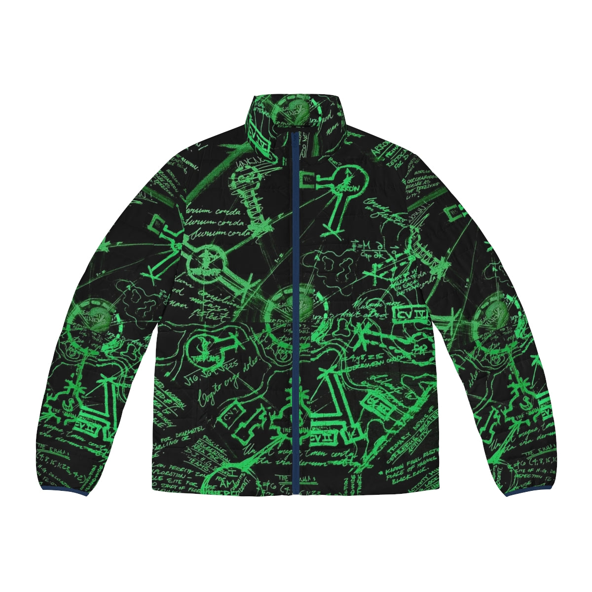 Dharma Stations Blast Door Map Puffer Jacket inspired by the hit TV show Lost