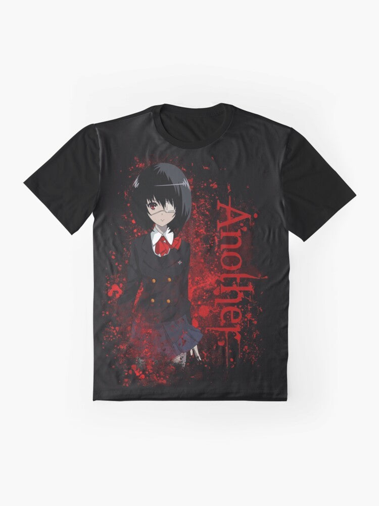 Mei Misaki from the dark anime "Another" graphic t-shirt - Flat lay