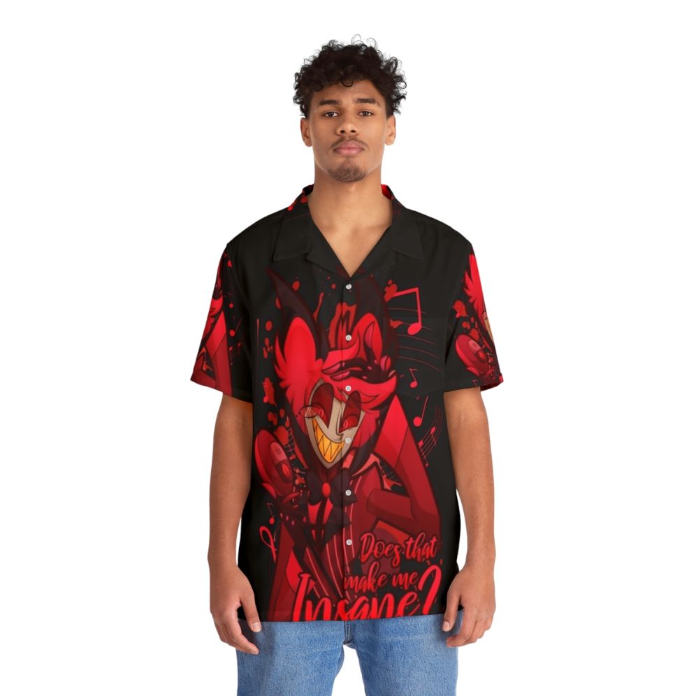 Alastor the Radio Demon Hawaiian Shirt with Hazbin Hotel Inspired Design - Lifestyle