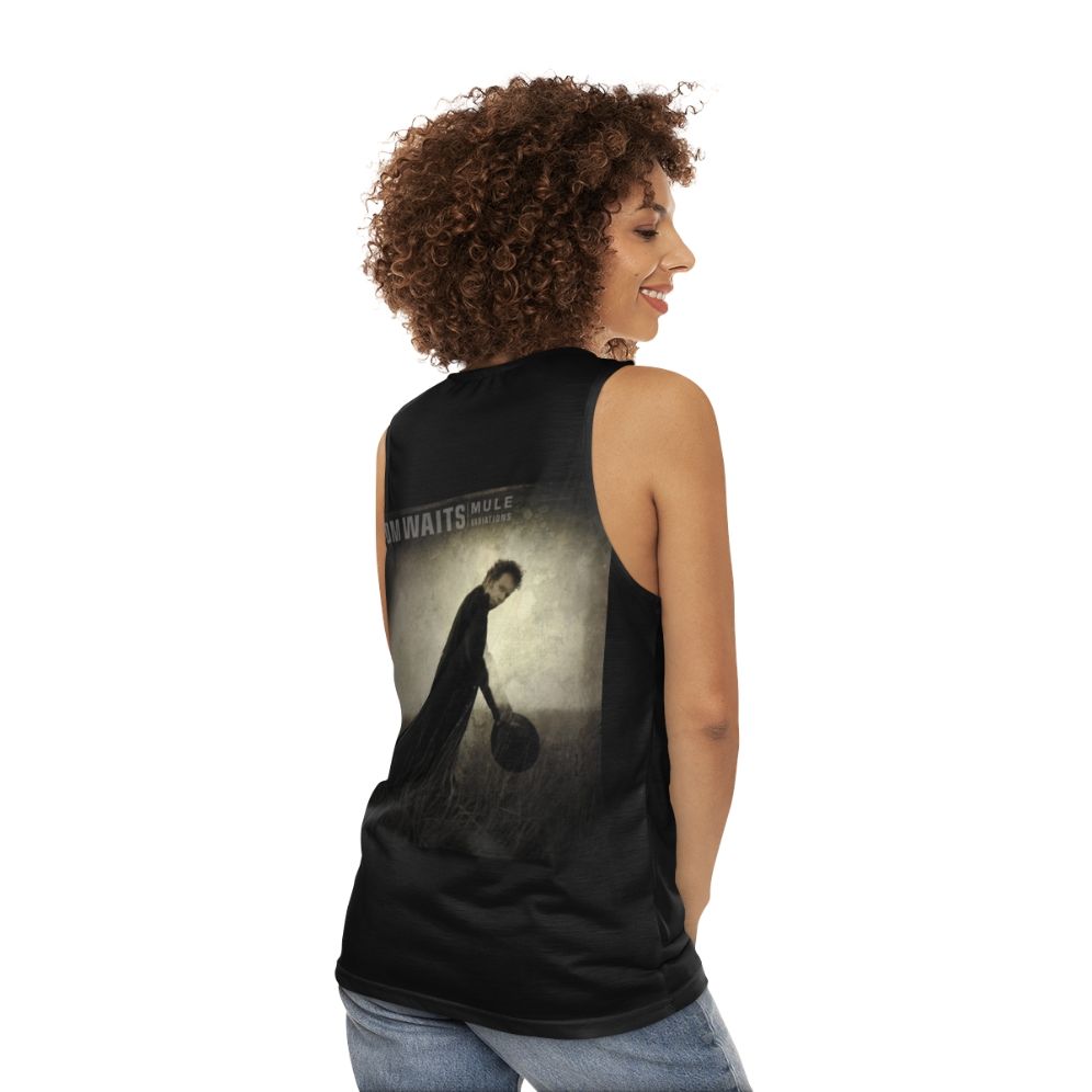 Tom Waits Mule Variations Unisex Music Collage Tank Top - women back