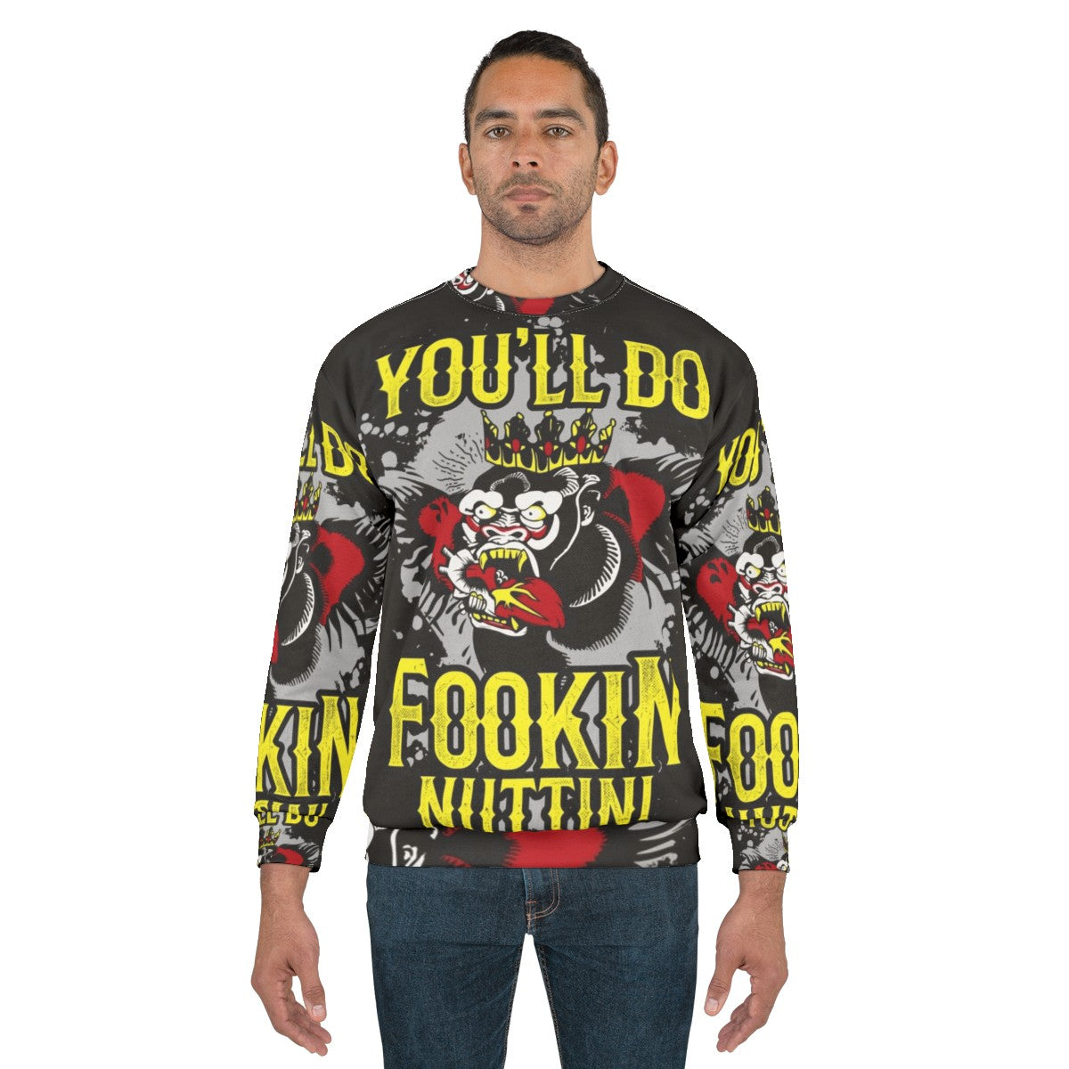 Irish boxing themed "You'll Do Fookin' Nuttin" sweatshirt - men