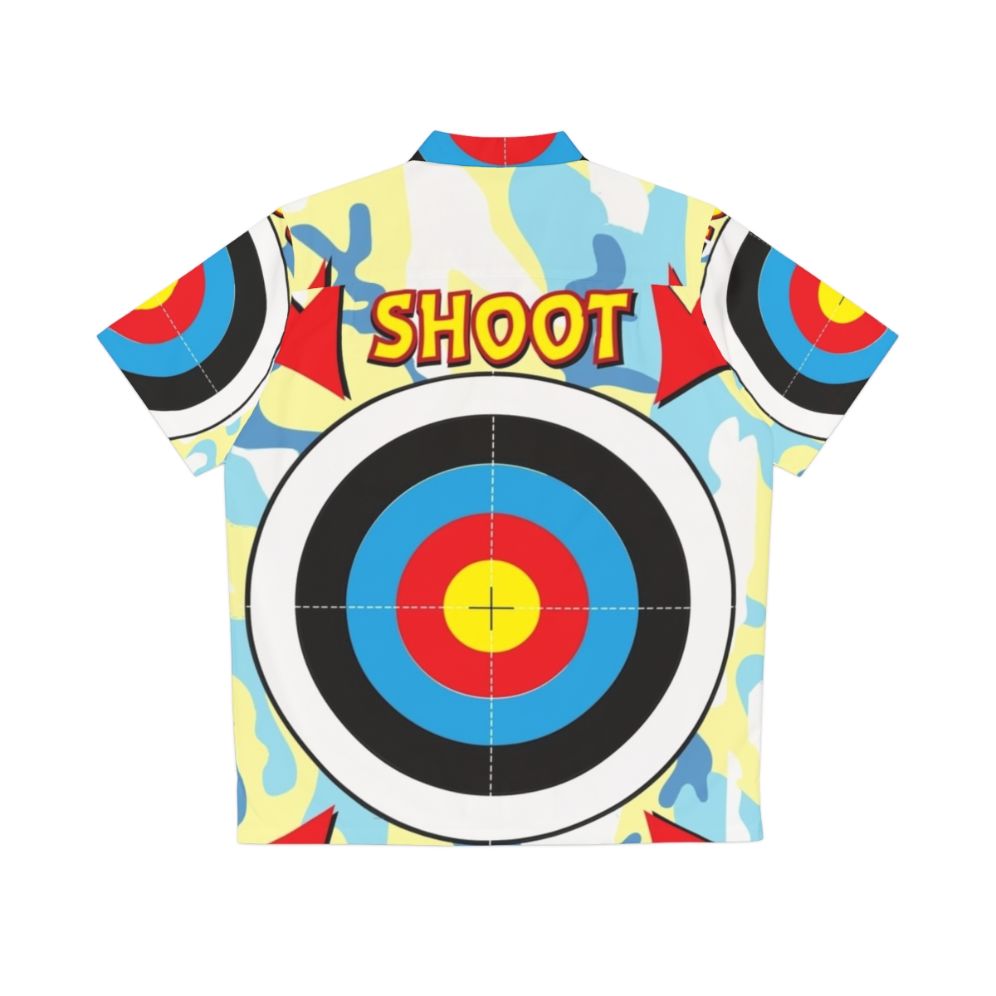 Paintball bullseye Hawaiian shirt for stag and hen parties - Back