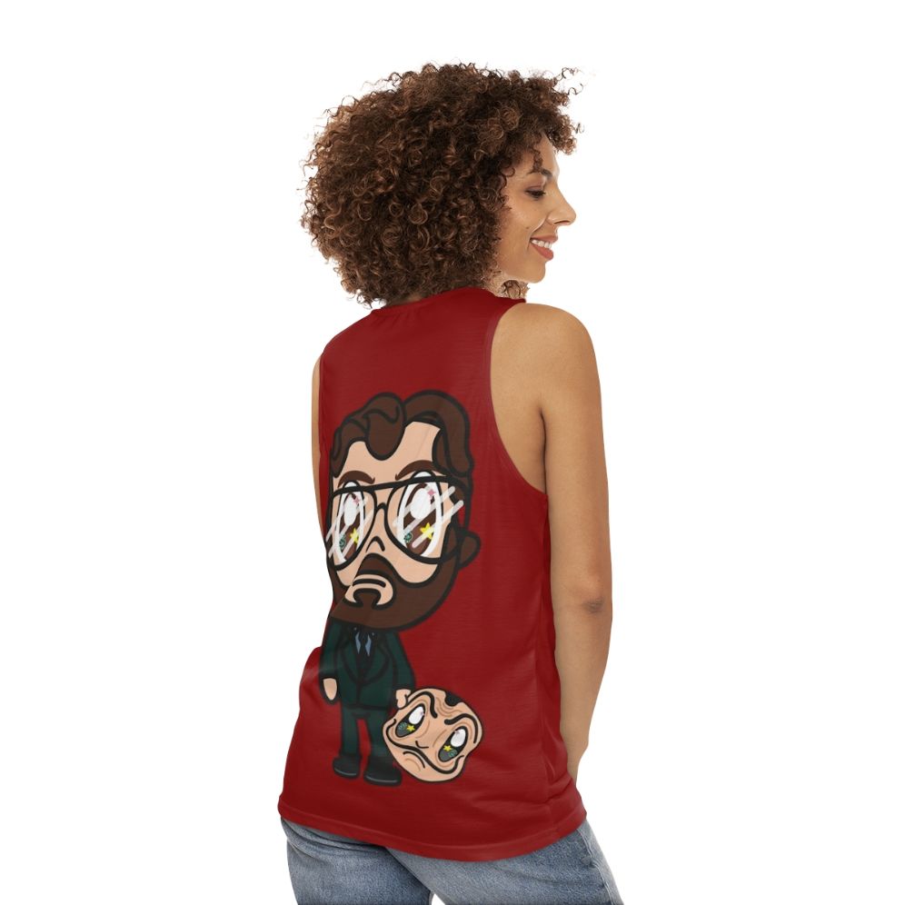 Teacher The Paper House Money Heist Netflix Unisex Tank Top - women back