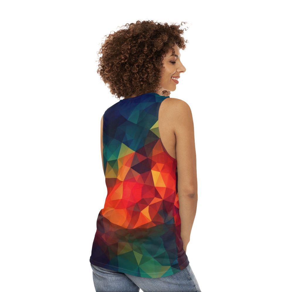 Geometric Prism Unisex Tank Top - women back