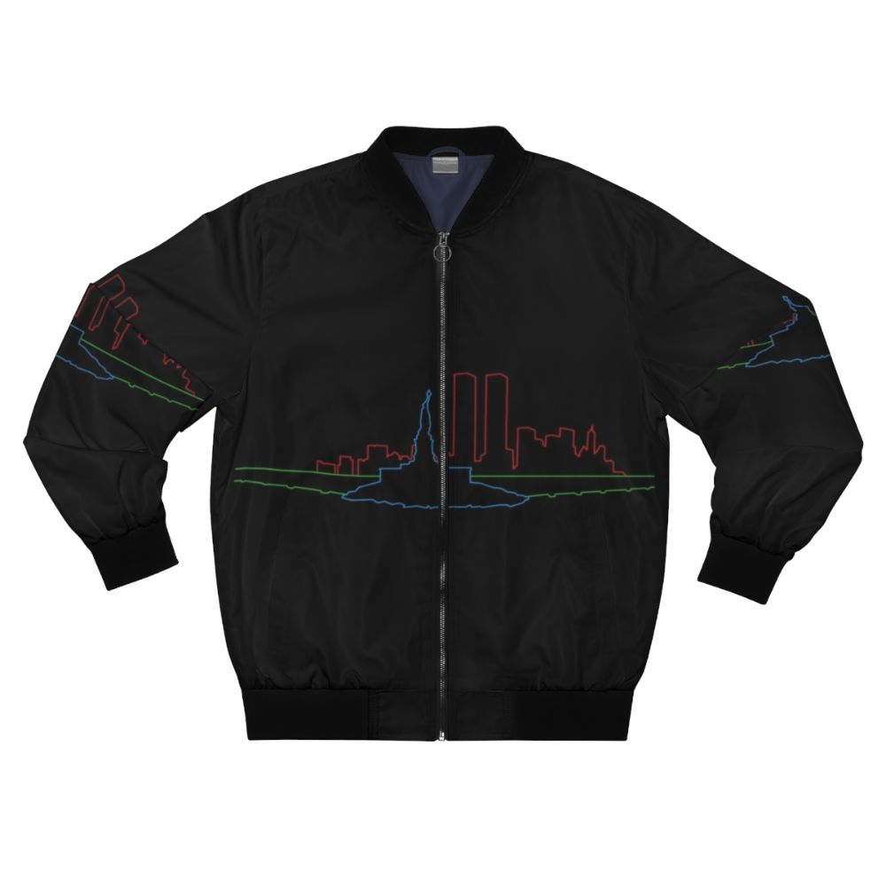 Escape from New York Carpenter Russell Bomber Jacket with punk, weird, and strange design elements