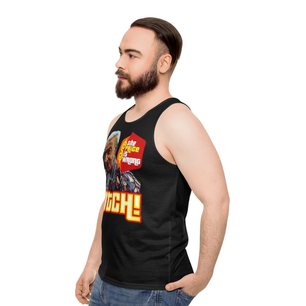 Unisex "The Price Is Wrong" 90s Comedy Tank Top - men side