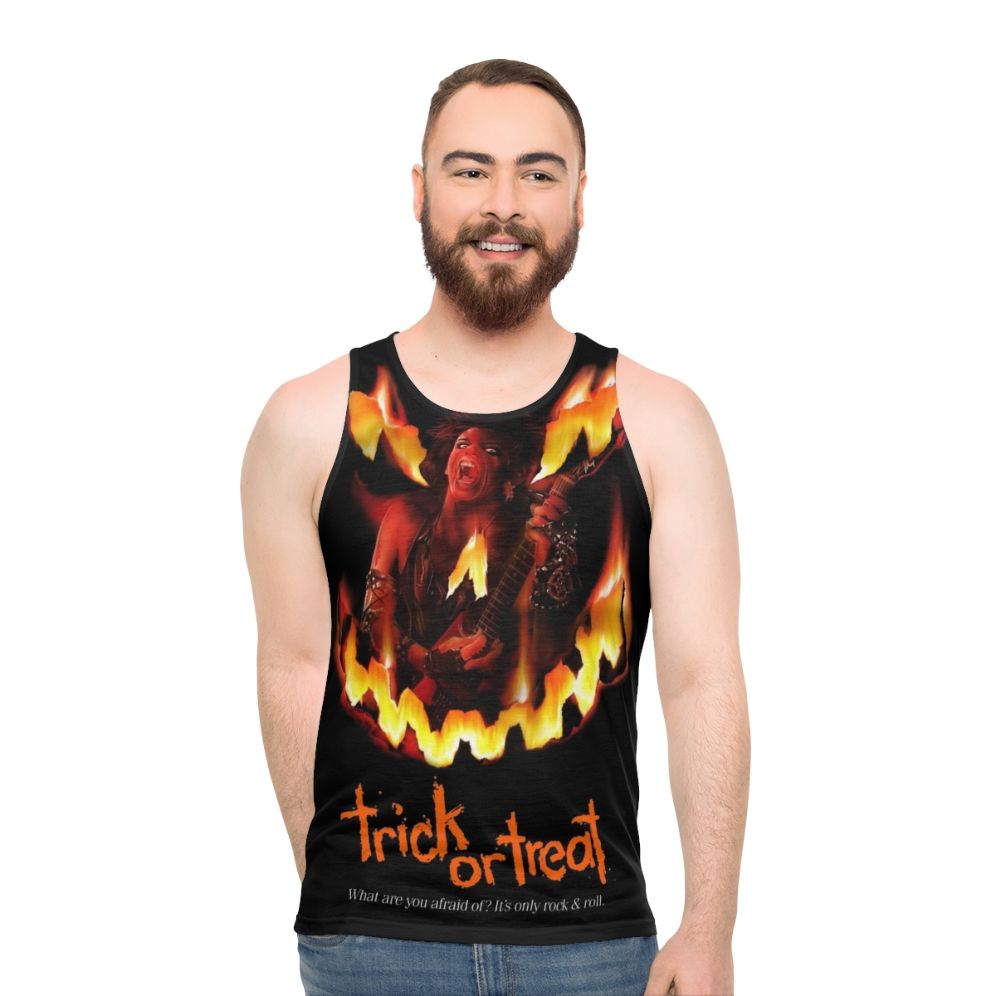 Unisex Trick or Treat Halloween Rock Music Tank Top - men