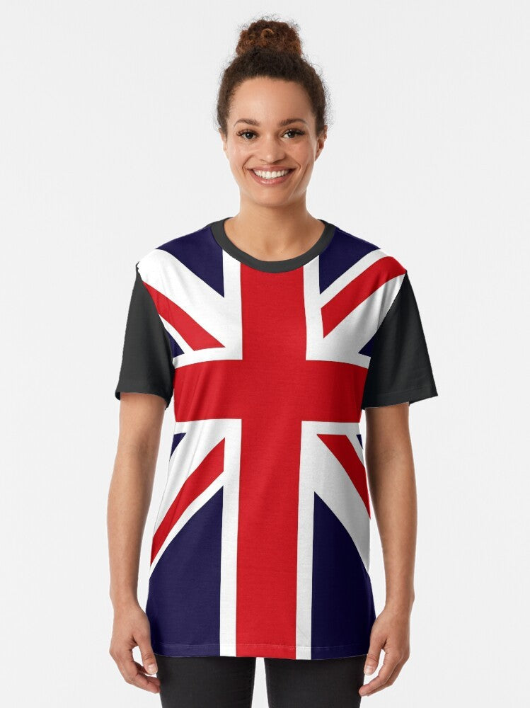 Union Jack Rose Punk T-Shirt | British Flag Graphic Tee - Women