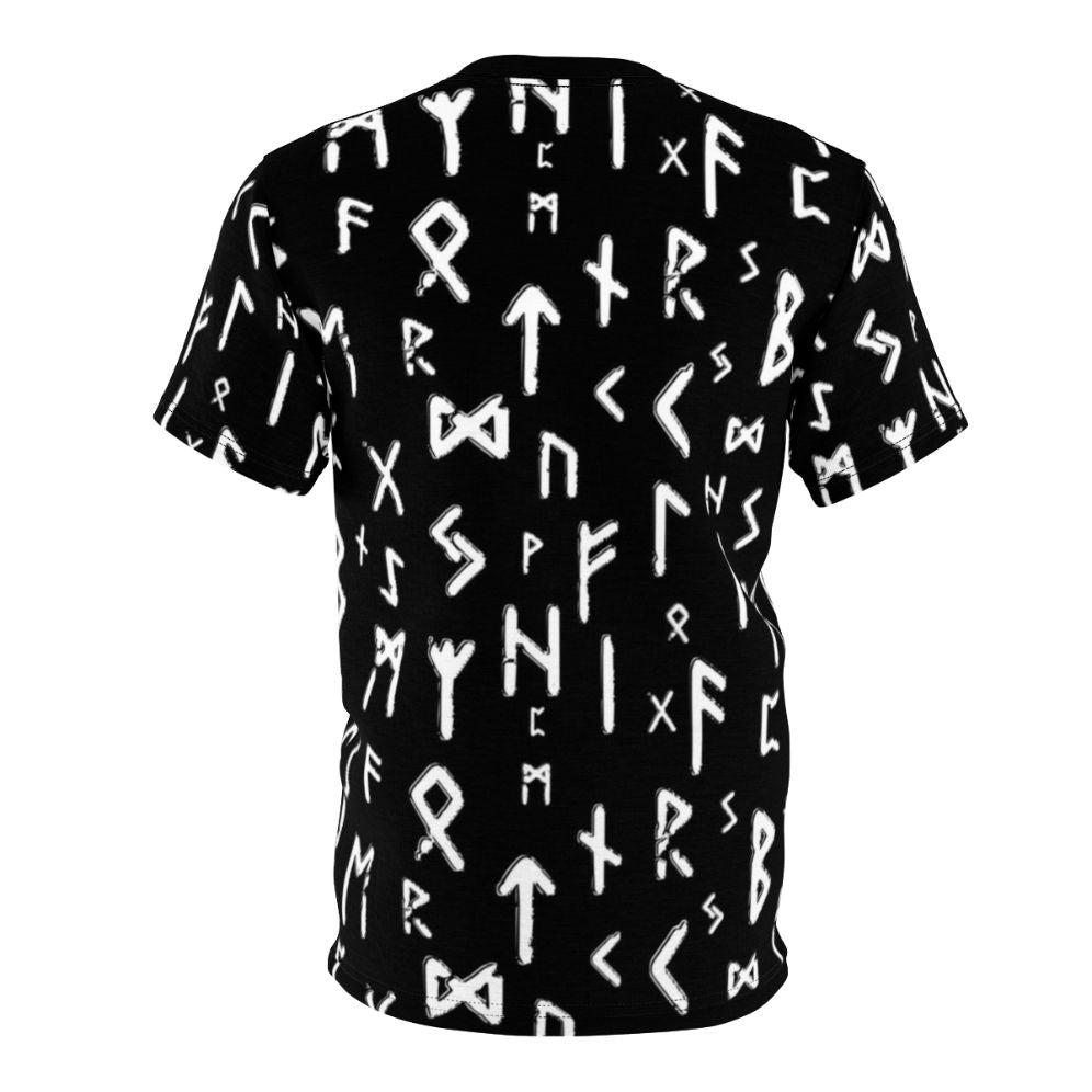 Authentic Elder Futhark Runes Viking Runic Alphabet T-shirt - Back