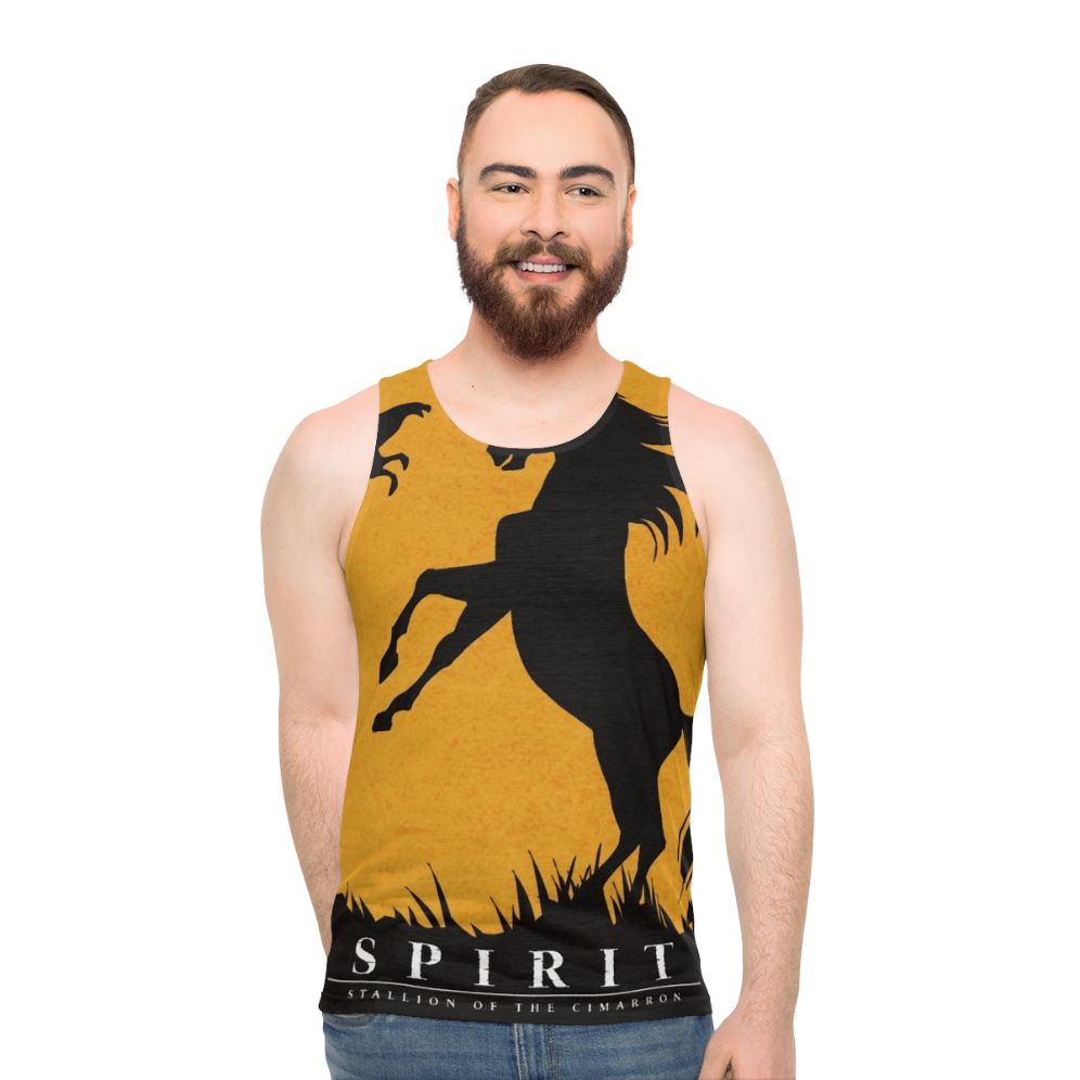 Minimalist Spirit Stallion of the Cimarron Unisex Tank Top - men