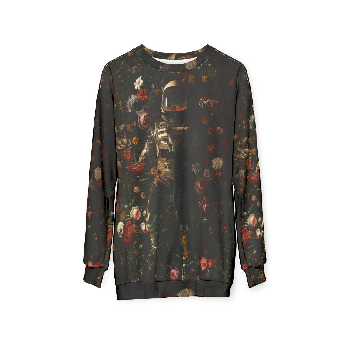 Garden Delights Cosmic Floral Sweatshirt - hanging