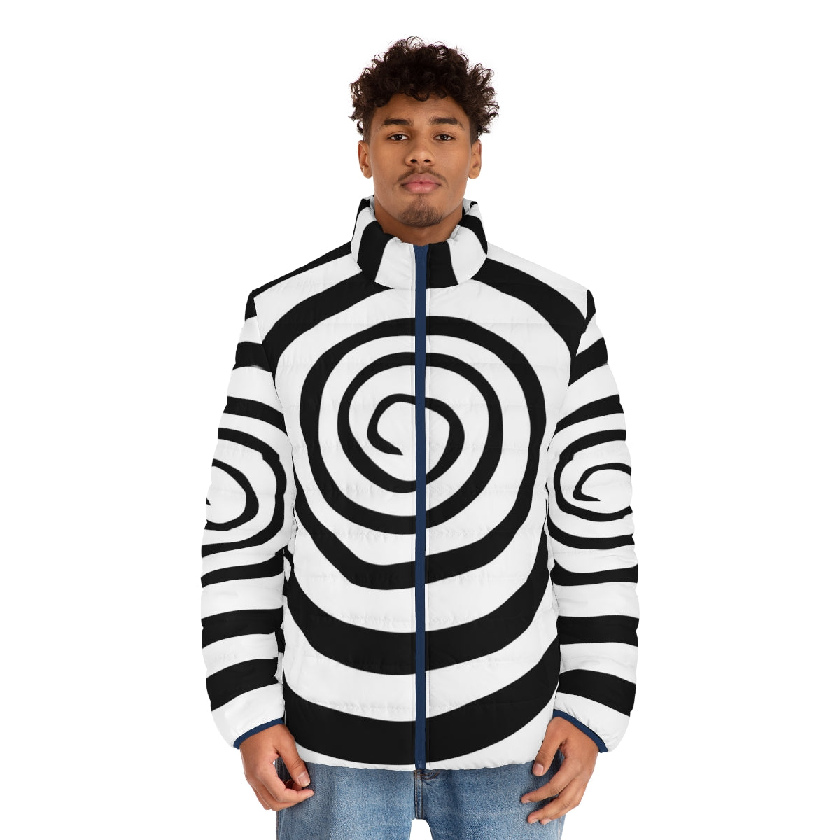 Spiral Puffer Jacket featuring Motionless in White band logo and imagery - men front