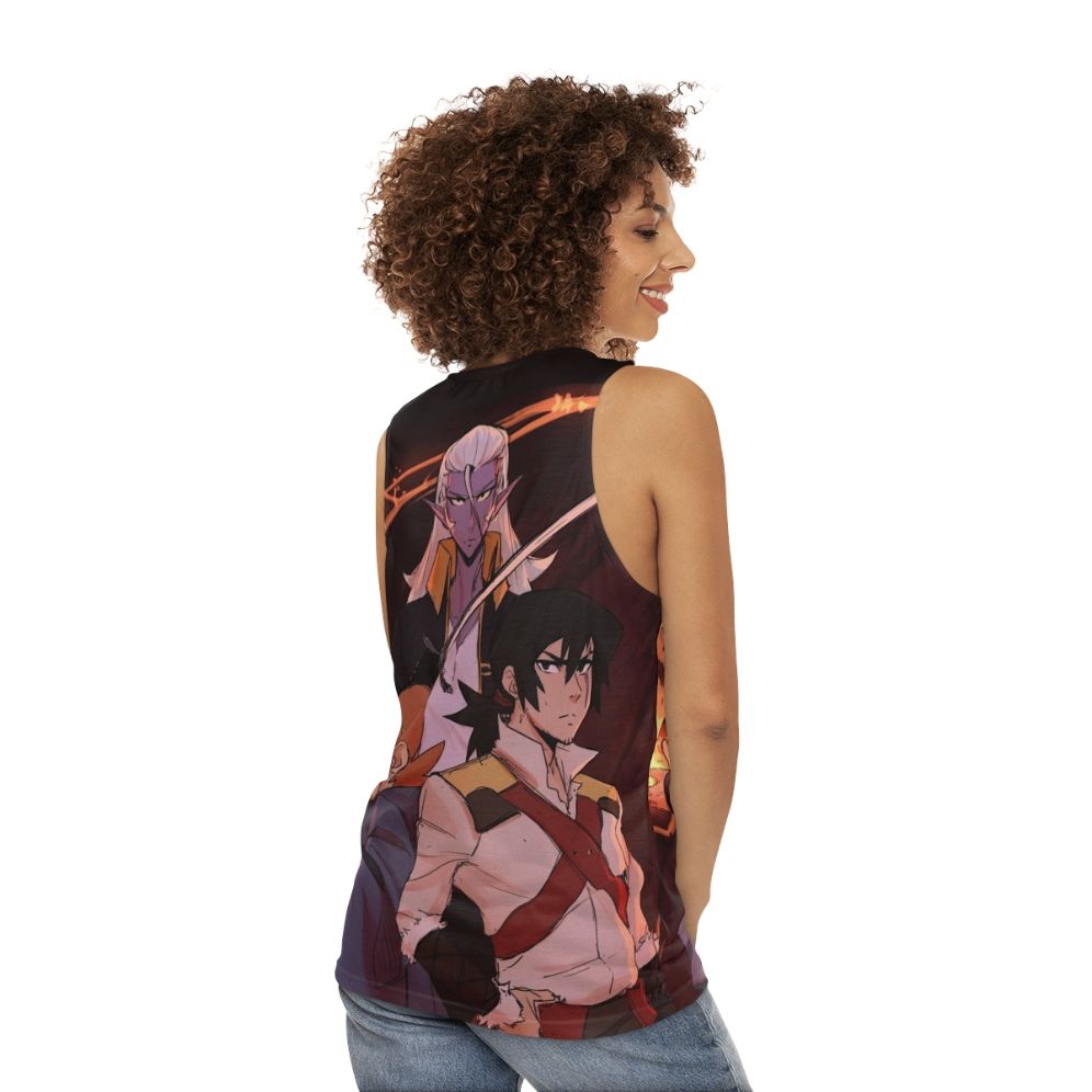 Voltron Castlevania anime unisex tank top - women back