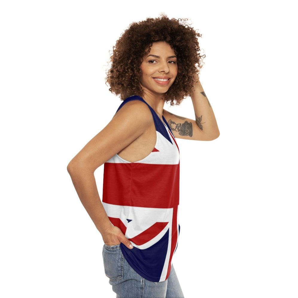 Union Jack Flag of the UK Unisex Tank Top - women side