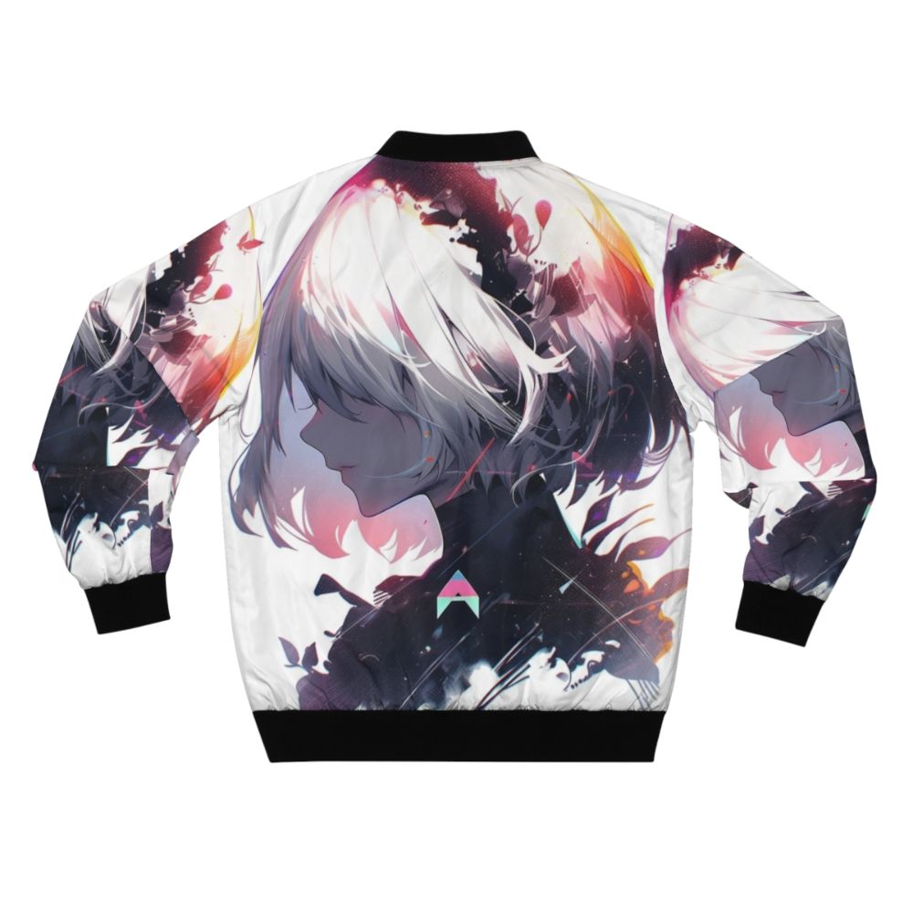 Nier Automata 2B Glitch Bomber Jacket - Back