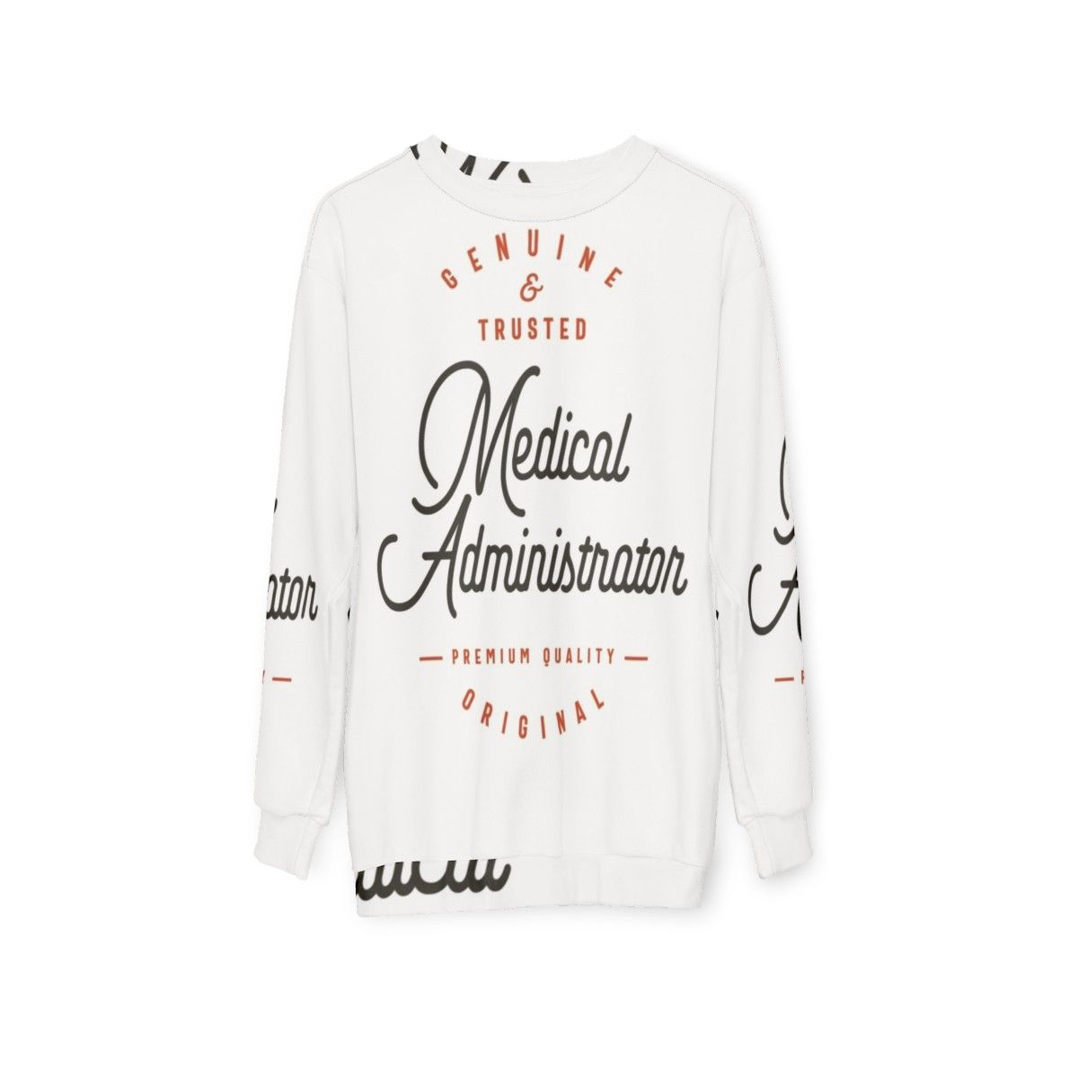 Cozy medical administrator sweatshirt for healthcare professionals - hanging