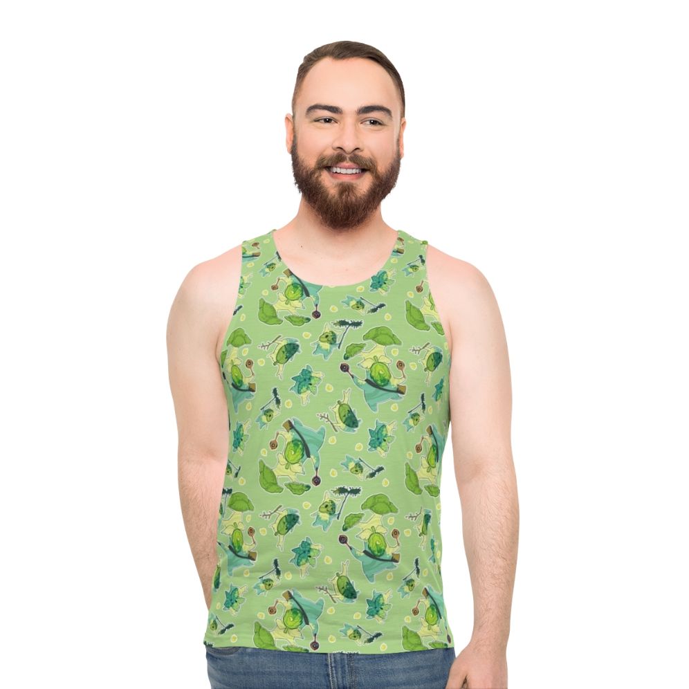 Korok pattern unisex tank top from The Legend of Zelda - men