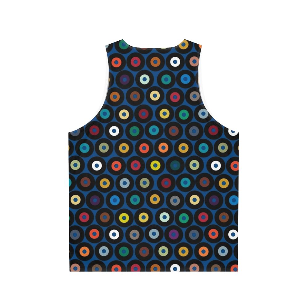 Retro unisex tank top with multicolor graphic design - Back