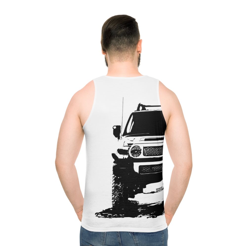 "No Road No Problem Unisex Adventure Tank Top" - men back