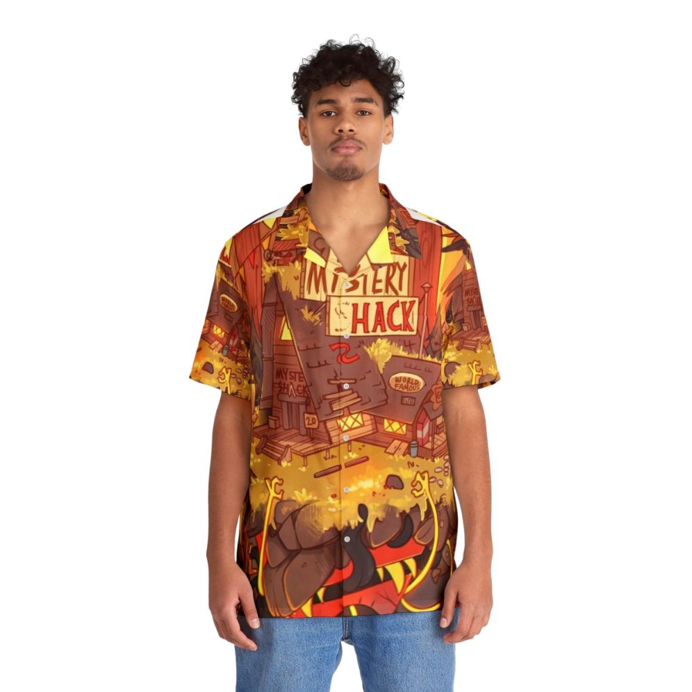 Gravity Falls Weirdmageddon Hawaiian Shirt featuring Bill Cipher - People Front